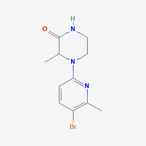 molecular formula C11H14BrN3O B6631406 4-(5-Bromo-6-methylpyridin-2-yl)-3-methylpiperazin-2-one 