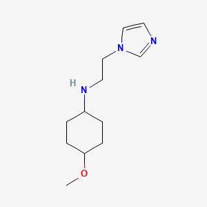 molecular formula C12H21N3O B6631447 N-(2-imidazol-1-ylethyl)-4-methoxycyclohexan-1-amine 