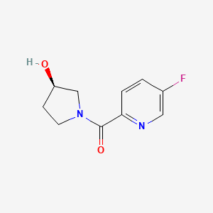 molecular formula C10H11FN2O2 B6631507 (5-fluoropyridin-2-yl)-[(3R)-3-hydroxypyrrolidin-1-yl]methanone 
