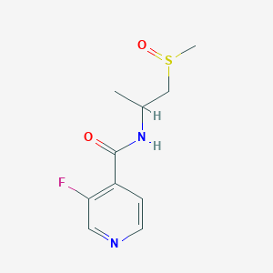 molecular formula C10H13FN2O2S B6631510 3-fluoro-N-(1-methylsulfinylpropan-2-yl)pyridine-4-carboxamide 