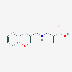 molecular formula C15H19NO4 B6631530 3-(3,4-dihydro-2H-chromene-3-carbonylamino)-2-methylbutanoic acid 
