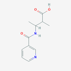 molecular formula C11H14N2O3 B6631548 2-Methyl-3-(pyridine-3-carbonylamino)butanoic acid 
