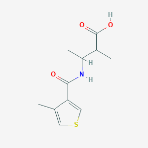 molecular formula C11H15NO3S B6631563 2-Methyl-3-[(4-methylthiophene-3-carbonyl)amino]butanoic acid 