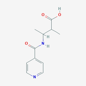 molecular formula C11H14N2O3 B6631570 2-Methyl-3-(pyridine-4-carbonylamino)butanoic acid 