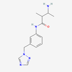 3-amino-2-methyl-N-[3-(1,2,4-triazol-1-ylmethyl)phenyl]butanamide