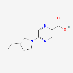 molecular formula C11H15N3O2 B6631606 5-(3-Ethylpyrrolidin-1-yl)pyrazine-2-carboxylic acid 