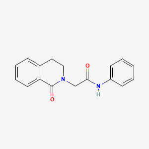 molecular formula C17H16N2O2 B6631620 2-(1-oxo-3,4-dihydroisoquinolin-2-yl)-N-phenylacetamide 