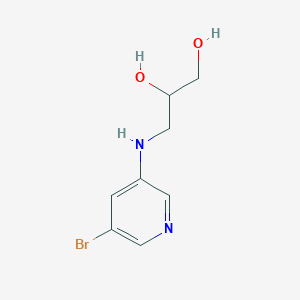 molecular formula C8H11BrN2O2 B6631626 3-[(5-Bromopyridin-3-yl)amino]propane-1,2-diol 