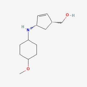 molecular formula C13H23NO2 B6631634 [(1R,4S)-4-[(4-methoxycyclohexyl)amino]cyclopent-2-en-1-yl]methanol 