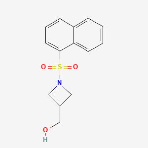 molecular formula C14H15NO3S B6631646 (1-Naphthalen-1-ylsulfonylazetidin-3-yl)methanol 