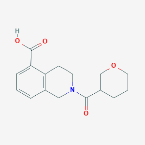 molecular formula C16H19NO4 B6631648 2-(oxane-3-carbonyl)-3,4-dihydro-1H-isoquinoline-5-carboxylic acid 
