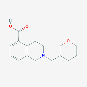 molecular formula C16H21NO3 B6631678 2-(oxan-3-ylmethyl)-3,4-dihydro-1H-isoquinoline-5-carboxylic acid 