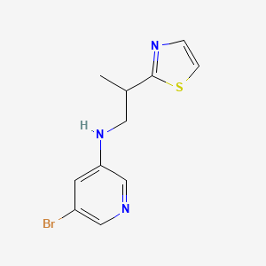 molecular formula C11H12BrN3S B6631710 5-bromo-N-[2-(1,3-thiazol-2-yl)propyl]pyridin-3-amine 