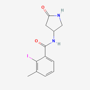molecular formula C12H13IN2O2 B6631712 2-iodo-3-methyl-N-(5-oxopyrrolidin-3-yl)benzamide 