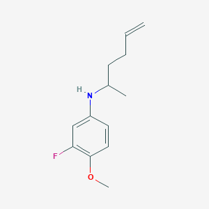 molecular formula C13H18FNO B6631720 3-fluoro-N-hex-5-en-2-yl-4-methoxyaniline 