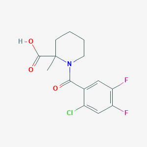molecular formula C14H14ClF2NO3 B6631731 1-(2-Chloro-4,5-difluorobenzoyl)-2-methylpiperidine-2-carboxylic acid 