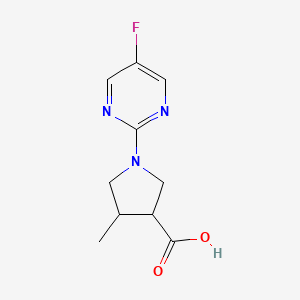 molecular formula C10H12FN3O2 B6631746 1-(5-Fluoropyrimidin-2-yl)-4-methylpyrrolidine-3-carboxylic acid 