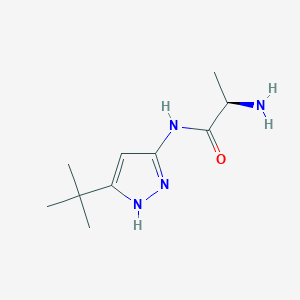 molecular formula C10H18N4O B6631767 (2R)-2-amino-N-(5-tert-butyl-1H-pyrazol-3-yl)propanamide 