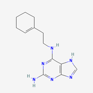 molecular formula C13H18N6 B6631781 6-N-[2-(cyclohexen-1-yl)ethyl]-7H-purine-2,6-diamine 