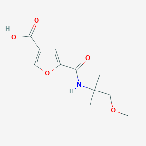 molecular formula C11H15NO5 B6631784 5-[(1-Methoxy-2-methylpropan-2-yl)carbamoyl]furan-3-carboxylic acid 