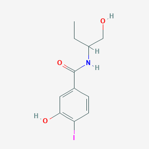 molecular formula C11H14INO3 B6631877 3-hydroxy-N-(1-hydroxybutan-2-yl)-4-iodobenzamide 