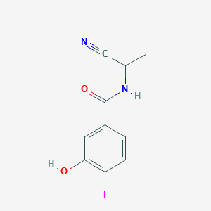 molecular formula C11H11IN2O2 B6631884 N-(1-cyanopropyl)-3-hydroxy-4-iodobenzamide 