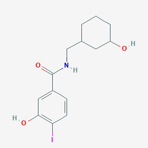 molecular formula C14H18INO3 B6631887 3-hydroxy-N-[(3-hydroxycyclohexyl)methyl]-4-iodobenzamide 