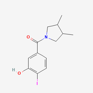 molecular formula C13H16INO2 B6631889 (3,4-Dimethylpyrrolidin-1-yl)-(3-hydroxy-4-iodophenyl)methanone 