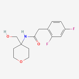 2-(2,4-difluorophenyl)-N-[4-(hydroxymethyl)oxan-4-yl]acetamide
