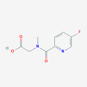 molecular formula C9H9FN2O3 B6631925 2-[(5-Fluoropyridine-2-carbonyl)-methylamino]acetic acid 