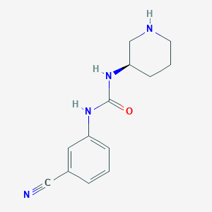 molecular formula C13H16N4O B6631995 1-(3-cyanophenyl)-3-[(3R)-piperidin-3-yl]urea 