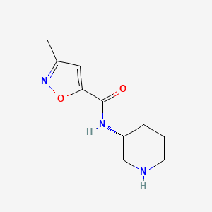 molecular formula C10H15N3O2 B6632003 3-methyl-N-[(3R)-piperidin-3-yl]-1,2-oxazole-5-carboxamide 