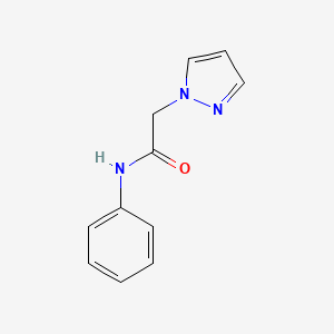 molecular formula C11H11N3O B6632032 N-Phenyl-1H-pyrazole-1-acetamide 