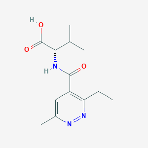 molecular formula C13H19N3O3 B6632034 (2S)-2-[(3-ethyl-6-methylpyridazine-4-carbonyl)amino]-3-methylbutanoic acid 