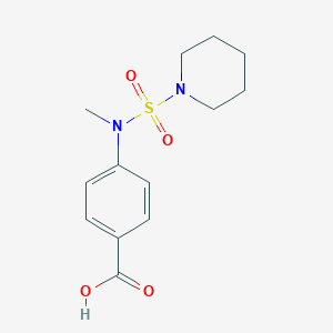 molecular formula C13H18N2O4S B6632069 4-[Methyl(piperidin-1-ylsulfonyl)amino]benzoic acid 
