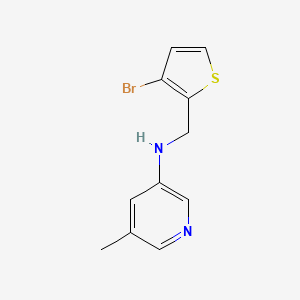 molecular formula C11H11BrN2S B6632131 N-[(3-bromothiophen-2-yl)methyl]-5-methylpyridin-3-amine 
