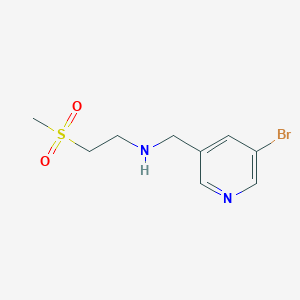 molecular formula C9H13BrN2O2S B6632200 N-[(5-bromopyridin-3-yl)methyl]-2-methylsulfonylethanamine 