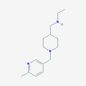 molecular formula C15H25N3 B6632218 N-[[1-[(6-methylpyridin-3-yl)methyl]piperidin-4-yl]methyl]ethanamine 