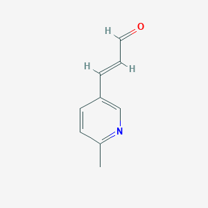 molecular formula C9H9NO B6632233 3-(6-Methylpyridin-3-yl)prop-2-enal 