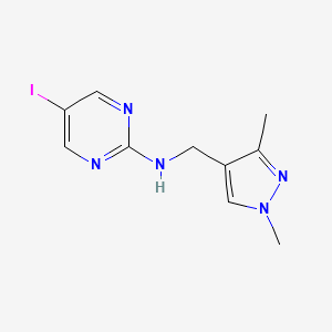 N-[(1,3-dimethylpyrazol-4-yl)methyl]-5-iodopyrimidin-2-amine