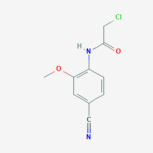 molecular formula C10H9ClN2O2 B6632268 2-chloro-N-(4-cyano-2-methoxyphenyl)acetamide 