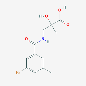 molecular formula C12H14BrNO4 B6632280 3-[(3-Bromo-5-methylbenzoyl)amino]-2-hydroxy-2-methylpropanoic acid 