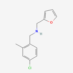 molecular formula C13H14ClNO B6632284 1-(4-chloro-2-methylphenyl)-N-(furan-2-ylmethyl)methanamine 