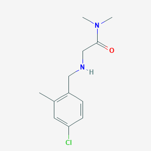 molecular formula C12H17ClN2O B6632292 2-[(4-chloro-2-methylphenyl)methylamino]-N,N-dimethylacetamide 