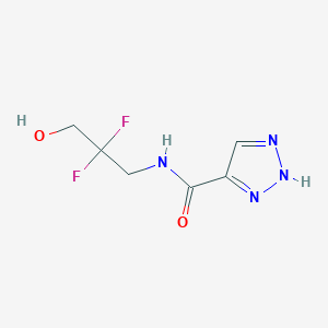 molecular formula C6H8F2N4O2 B6632309 N-(2,2-difluoro-3-hydroxypropyl)-2H-triazole-4-carboxamide 