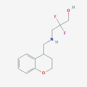 molecular formula C13H17F2NO2 B6632318 3-(3,4-dihydro-2H-chromen-4-ylmethylamino)-2,2-difluoropropan-1-ol 