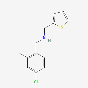 molecular formula C13H14ClNS B6632351 1-(4-chloro-2-methylphenyl)-N-(thiophen-2-ylmethyl)methanamine 
