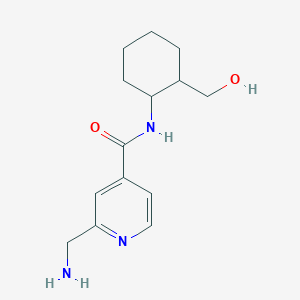 2-(aminomethyl)-N-[2-(hydroxymethyl)cyclohexyl]pyridine-4-carboxamide