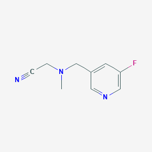 molecular formula C9H10FN3 B6632368 2-[(5-Fluoropyridin-3-yl)methyl-methylamino]acetonitrile 