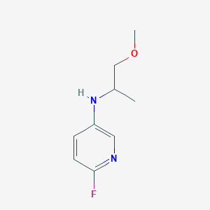 molecular formula C9H13FN2O B6632375 6-fluoro-N-(1-methoxypropan-2-yl)pyridin-3-amine 
